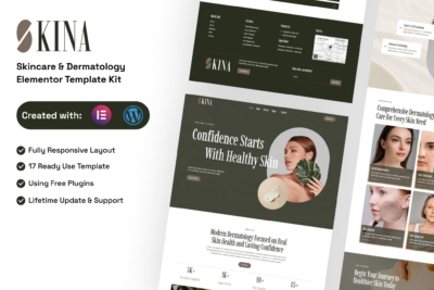 Skina - Skincare & Dermatology  Elementor Template Kit