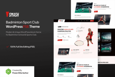 Smash – Badminton School & Sports Club WP Theme 1.0.0