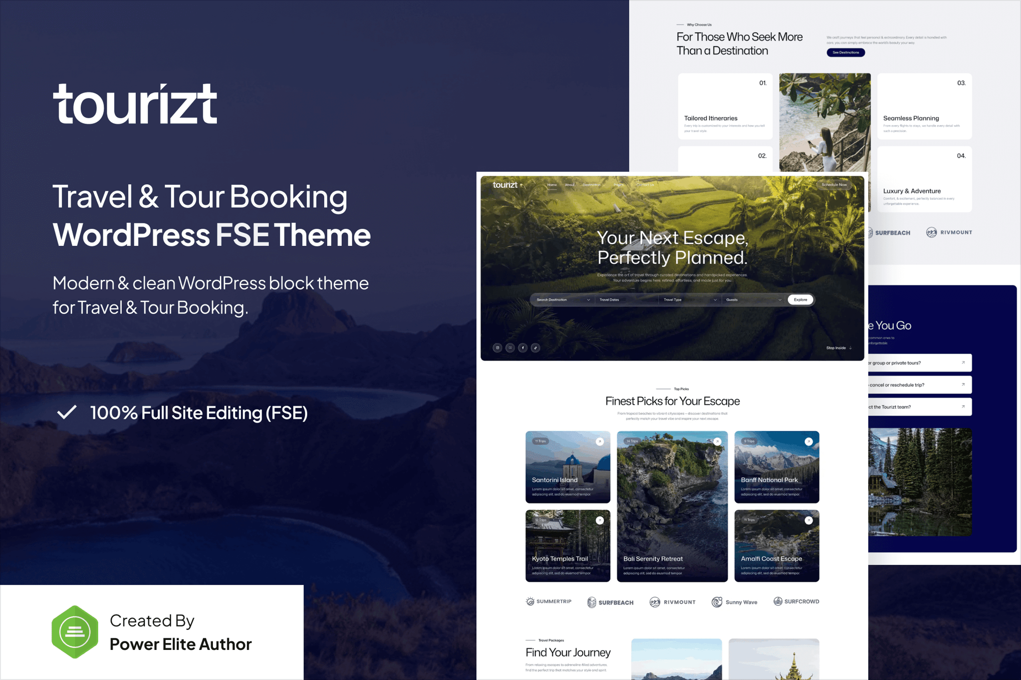 Tourizt – Tour & Travel Agency WordPress Theme 1.0.0