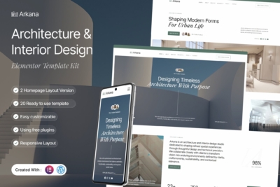 Arkana - Architecture & Interior Design Elementor Template Kit