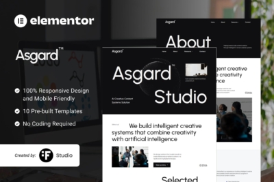 Asgard - AI Creative Content Agency Elementor Template Kit