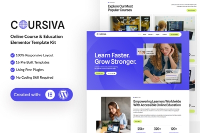 Coursiva - Online Course & Education Elementor Template Kit