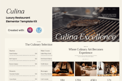 Culina - Luxury Restaurant Elementor Template Kit
