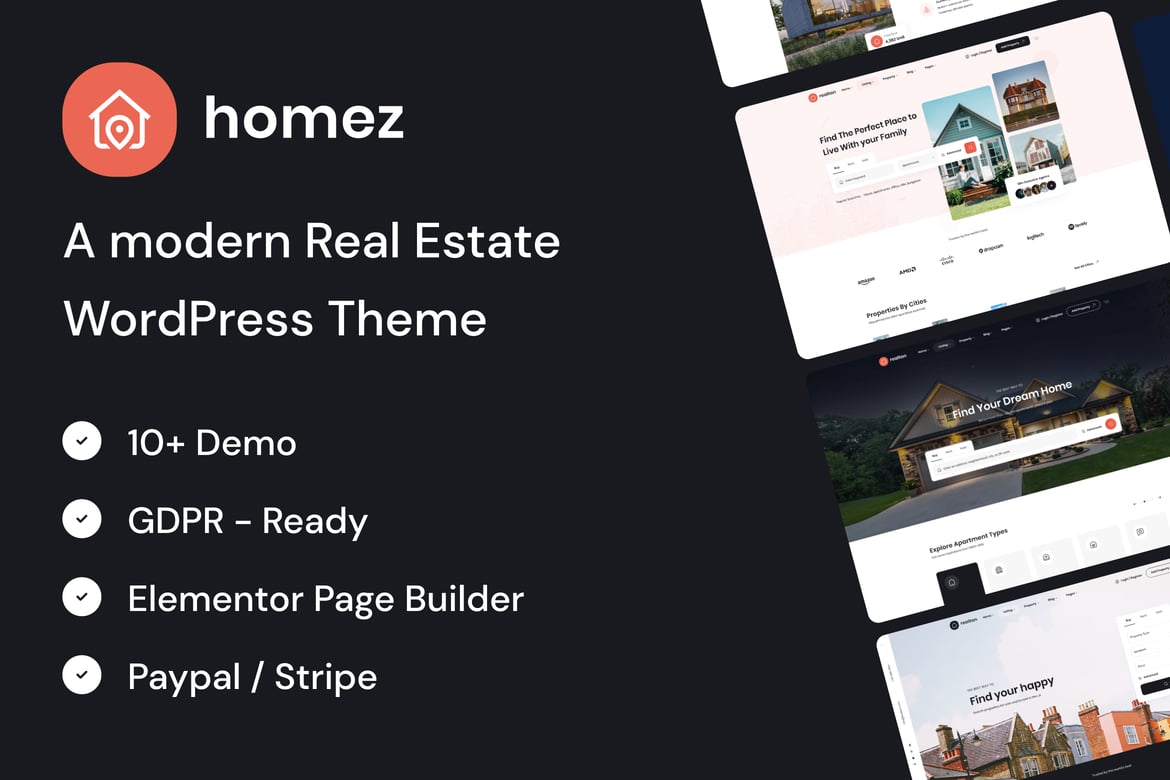 Homez – Real Estate WordPress Theme 1.0.34