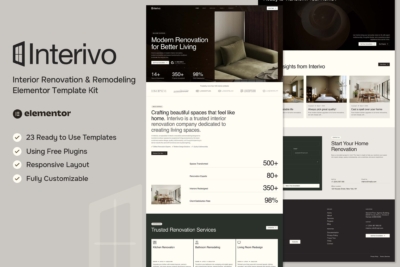 Interivo - Interior Renovation & Remodeling Elementor Template Kit