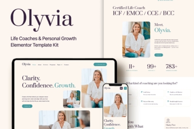 Olyvia – Life Coach & Personal Growth Elementor Pro Template Kit