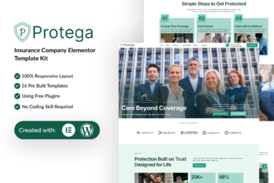 Protega - Insurance Company Elementor Template Kit