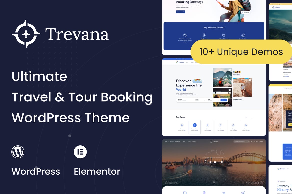 Trevana – Travel & Tour Booking WordPress Theme 1.0.5