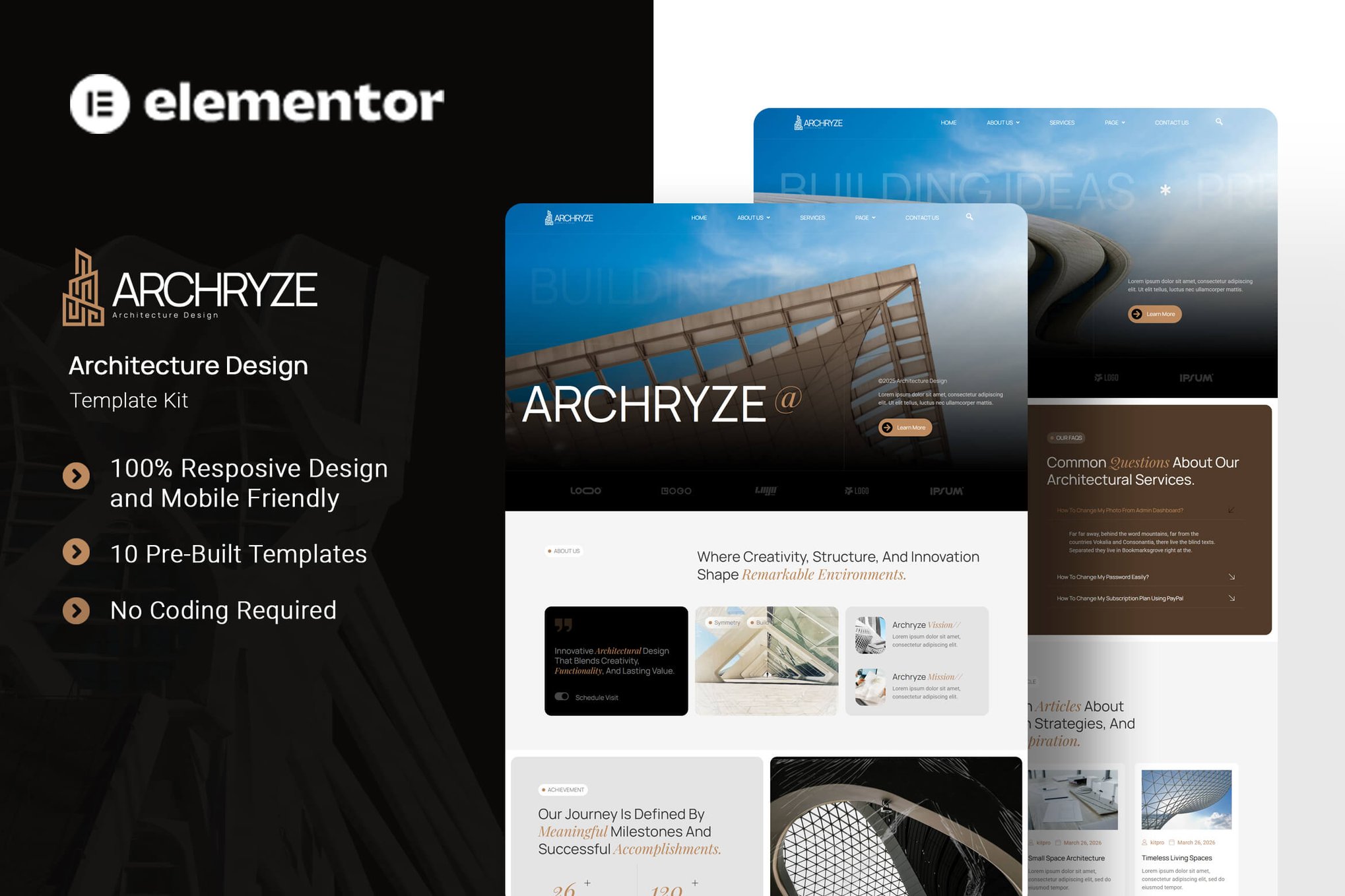 Archryze – Architecture Design Elementor Template Kit