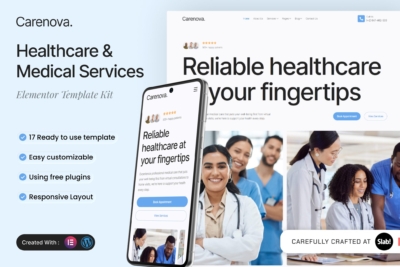 Carenova - Healthcare & Medical Services Elementor Template Kit