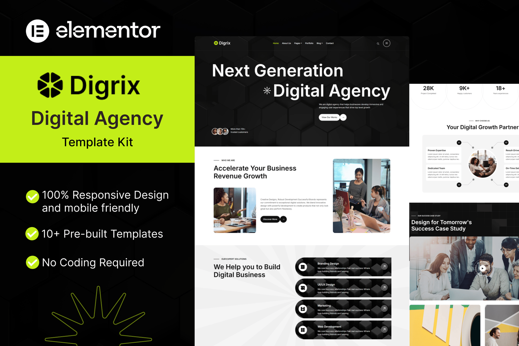 Digrix – Digital Agency Elementor Template Kit