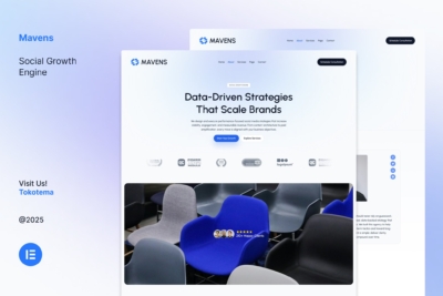 Mavens - Social Growth Engine Website Elementor Template Kits