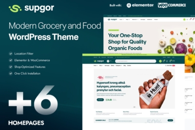 Supgor - Grocery Store and Food WordPress Theme 1.0.5