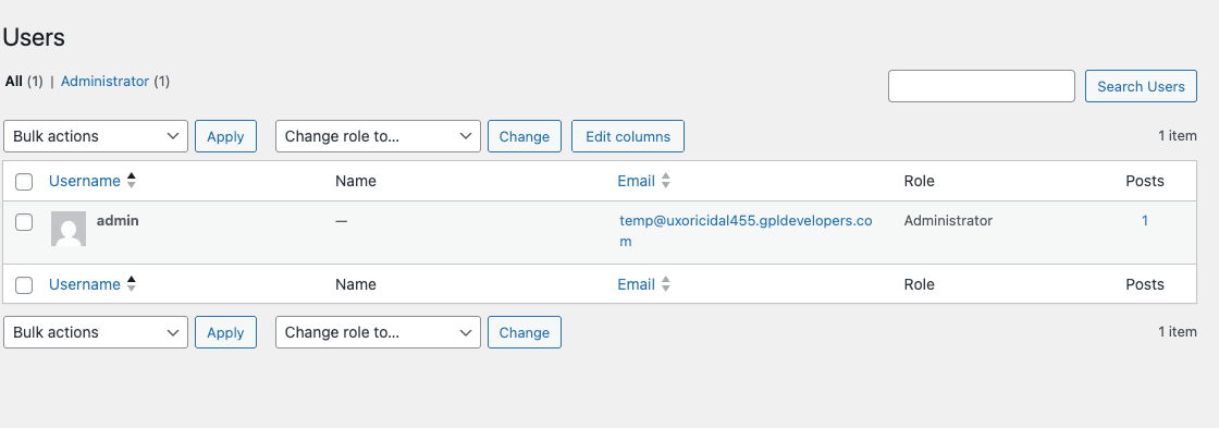 Admin Columns Pro users list