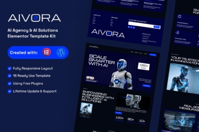 Aivora - AI Agency & AI Solutions Technology Elementor Template Kit