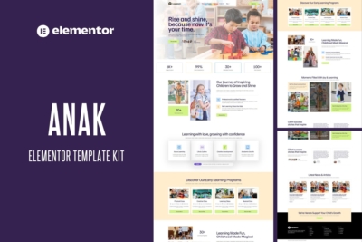 Anak - Kindergarten Elementor Pro Template Kit