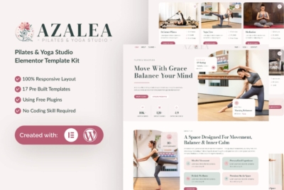 Azalea - Pilates & Yoga Studio Elementor Template Kit