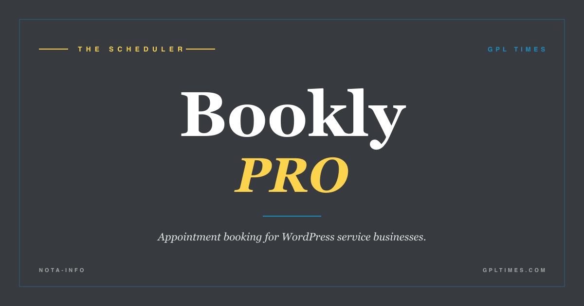 Bookly: appointment booking for any WordPress service business review on GPL Times