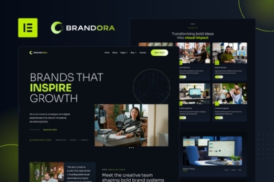 Brandora - Creative Agency Elementor Pro Template Kit