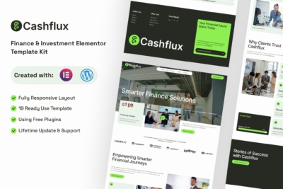 Cashflux - Finance & Investment Elementor Template Kit