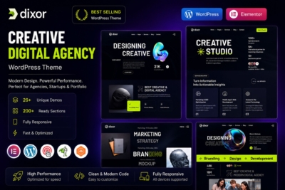 Dixor - Agency & Portfolio WordPress Theme 2.0