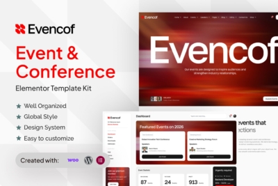 Evencof  - Event & Conference  Elementor Template Kit