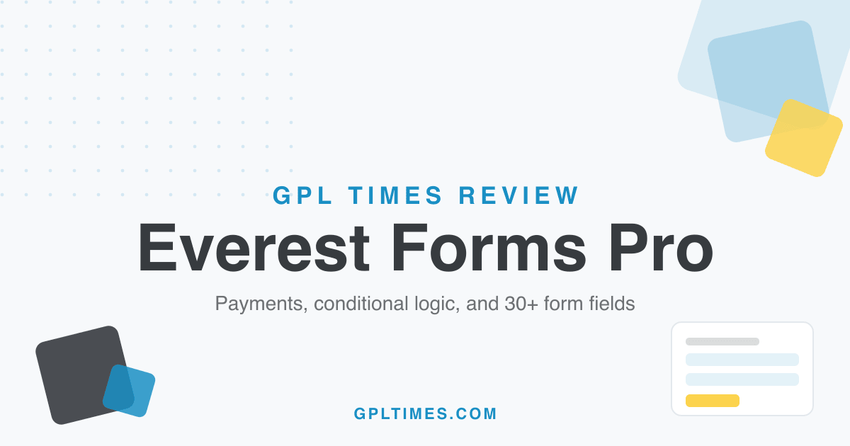 Everest Forms Pro review on GPL Times