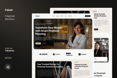 Fabels – Financial Advisory Website Elementor Template Kits