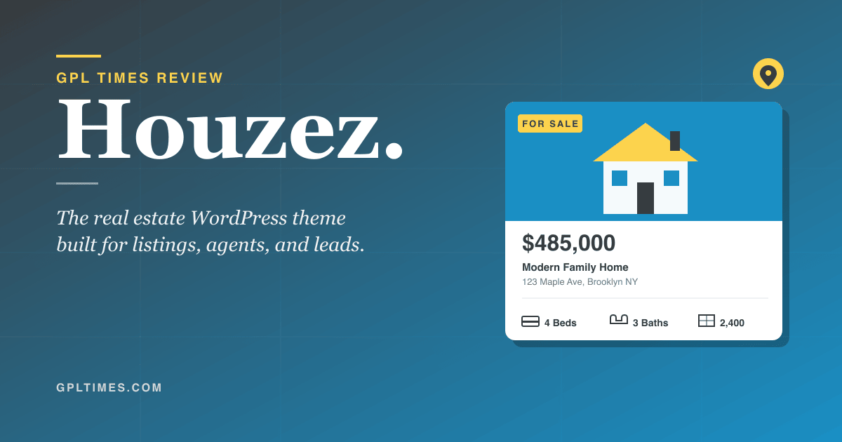 Houzez Review: The Real Estate WordPress Theme That Actually Ships Working Listings review on GPL Times