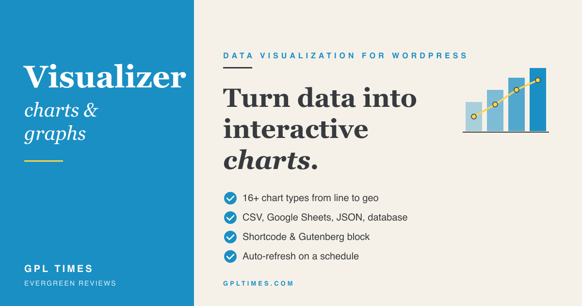 How to add charts and graphs to WordPress with Visualizer review on GPL Times