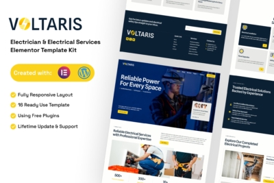 Voltaris - Electrician & Electrical Services Elementor Template Kit