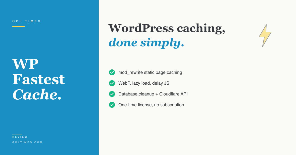 WP Fastest Cache Premium: WordPress caching the simple way review on GPL Times