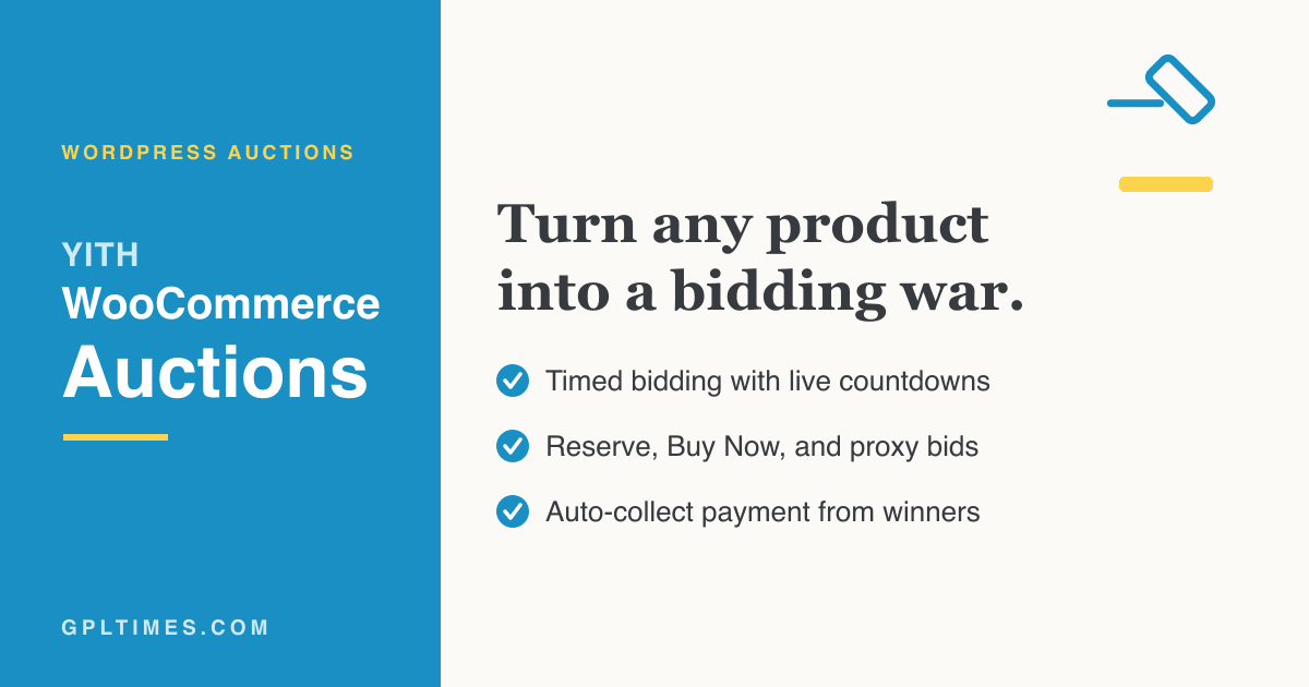 YITH WooCommerce Auctions