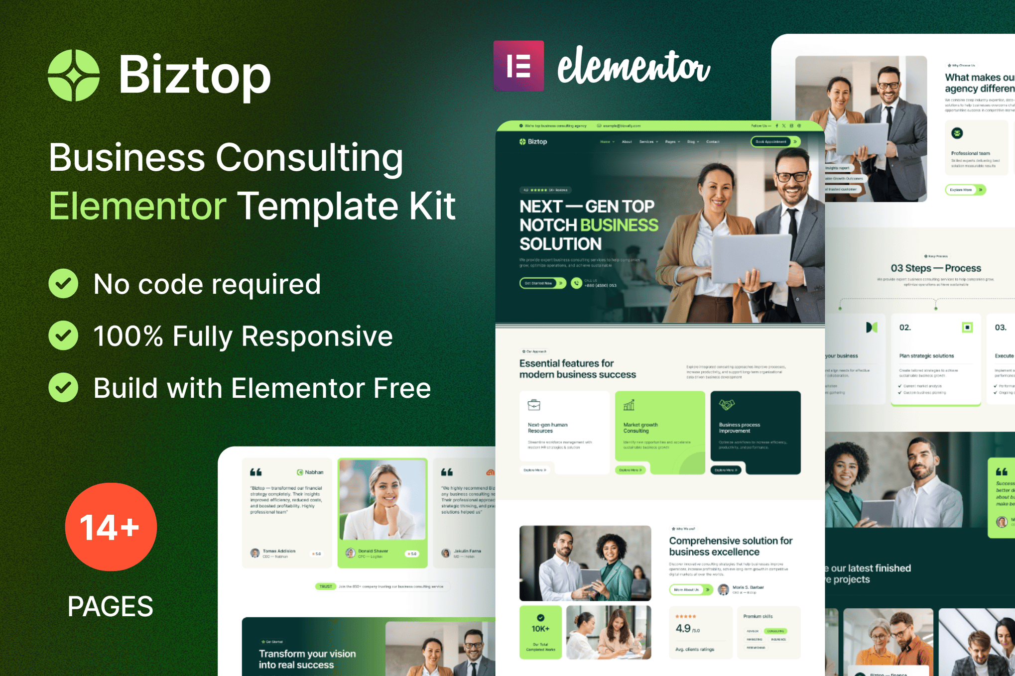 Biztop - Business Consulting Elementor Template Kit