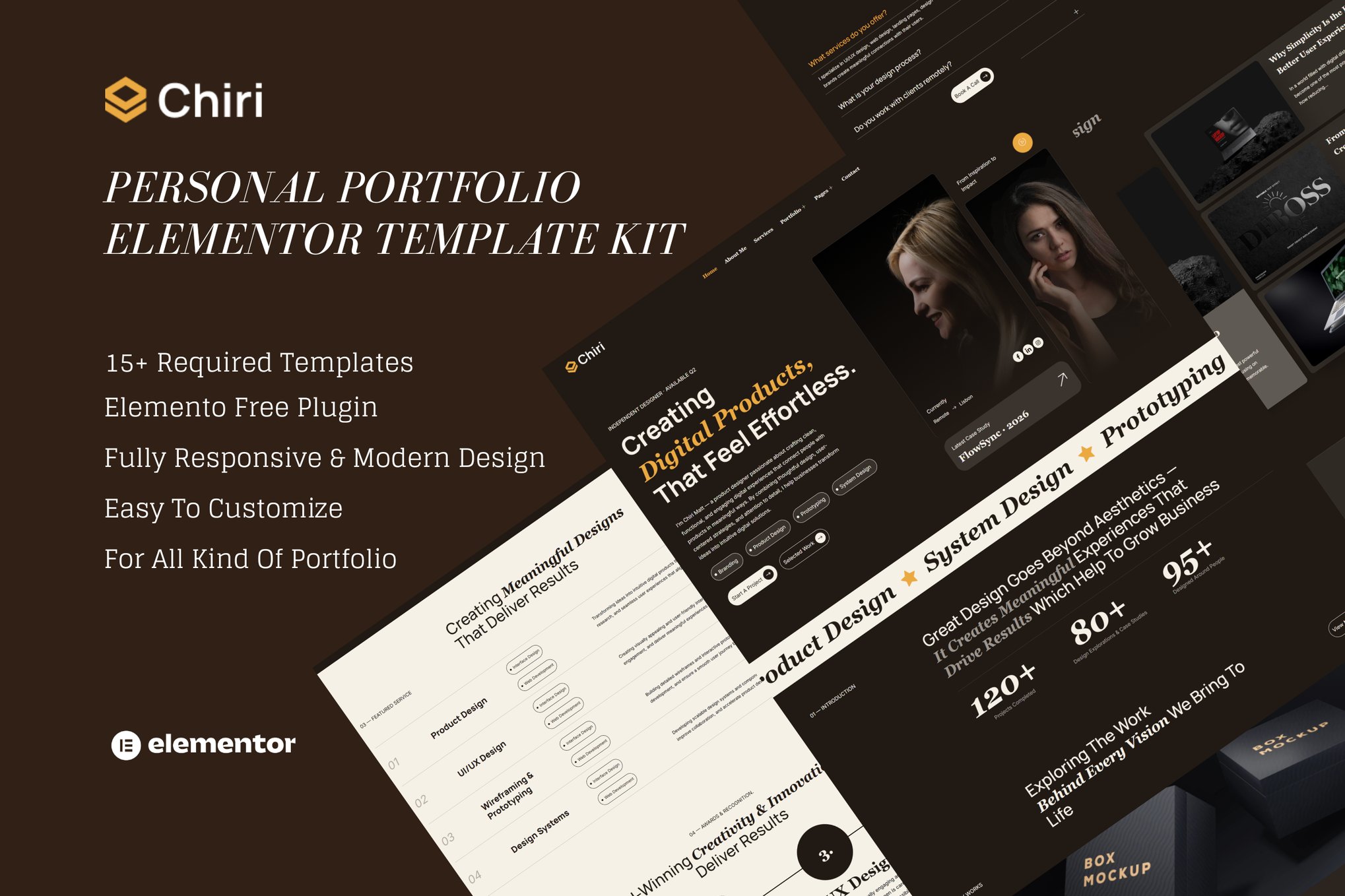 Chiri - Personal Portfolio Elementor Template Kit