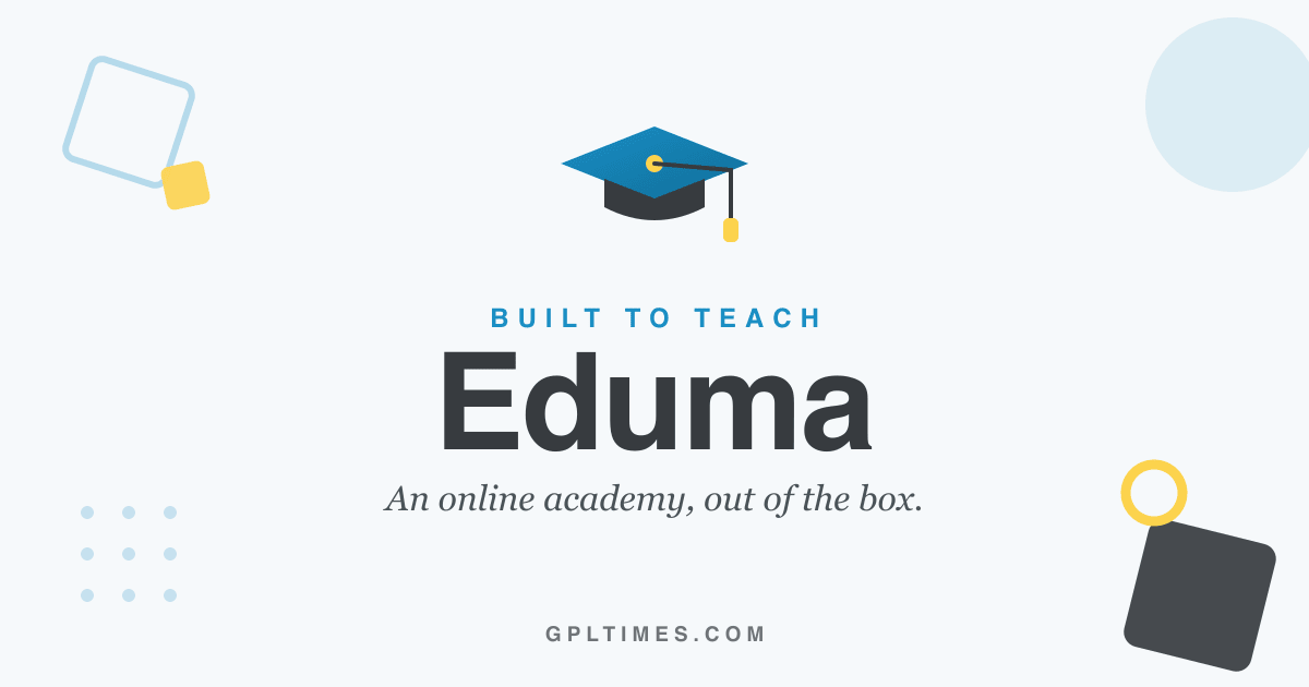 Eduma education theme, built to teach