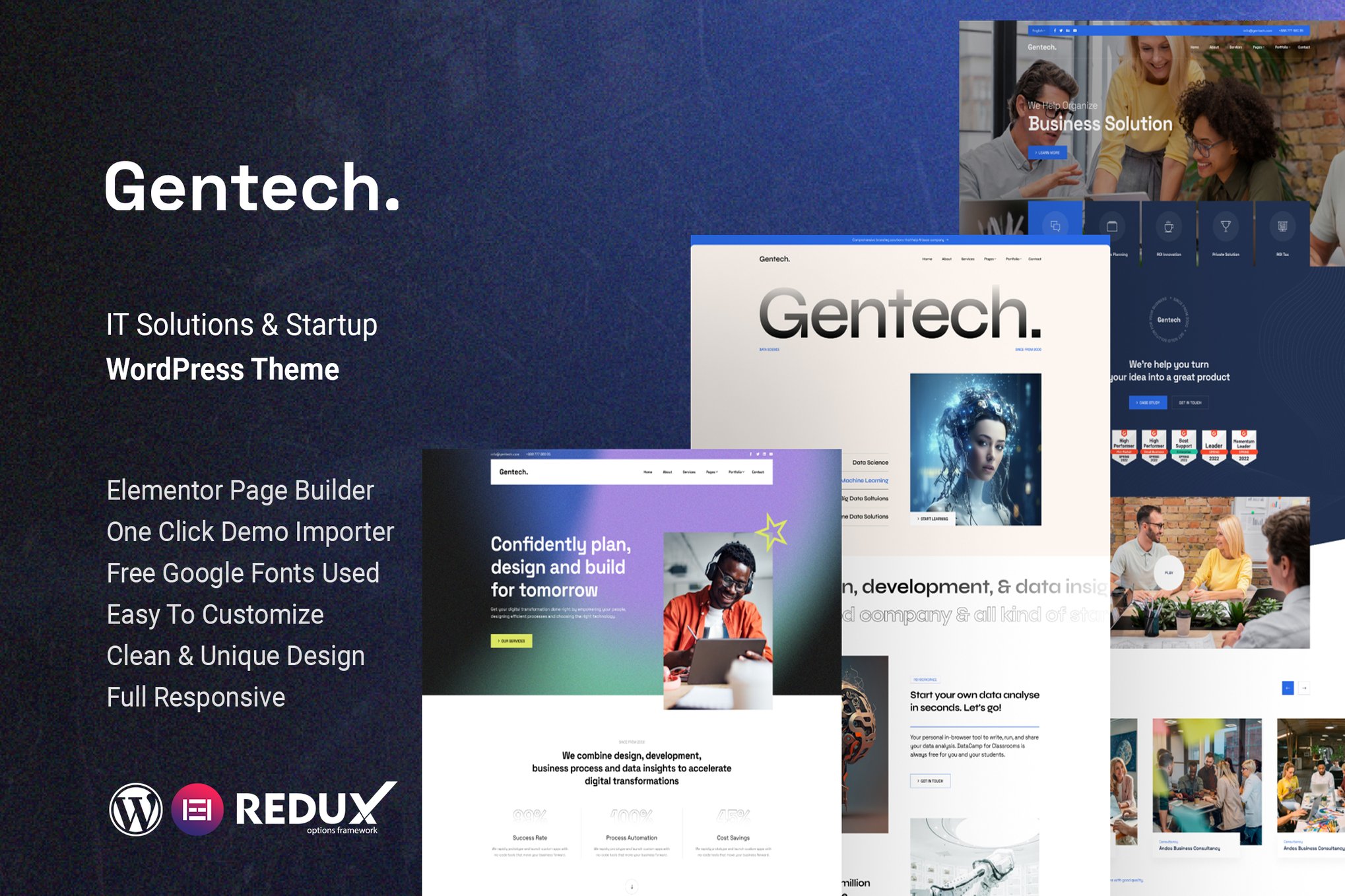Gentech – IT Solutions & Startup WordPress Theme 1.0.0