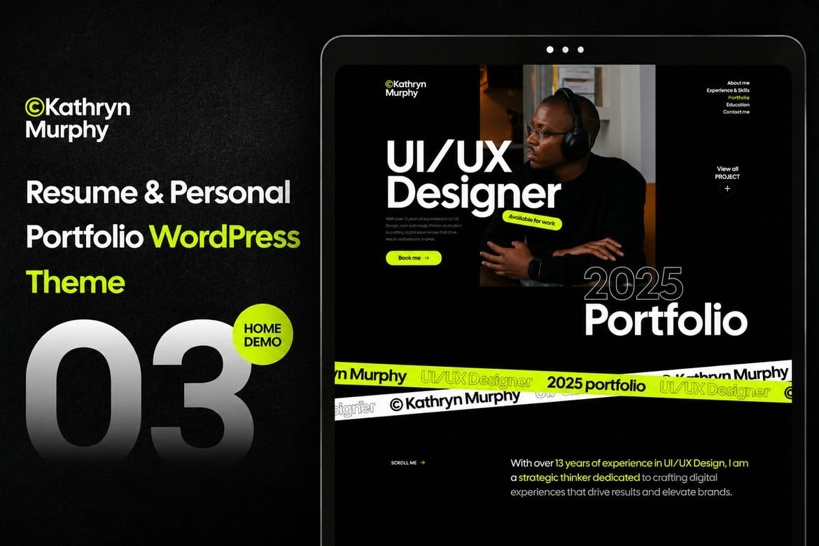 Kathryn – Portfolio & Photography WP Theme 1.0.1