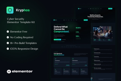 Kryphos - Cyber Security Elementor Template Kit
