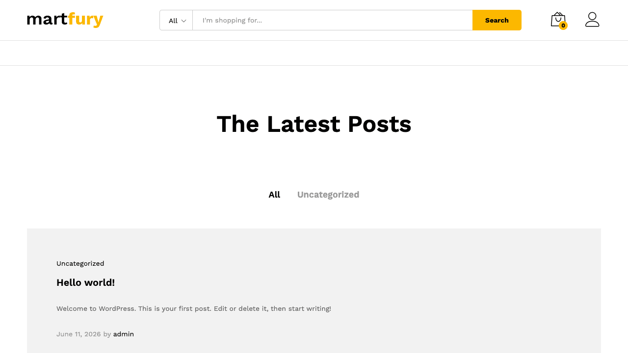 The Martfury theme header with category-scoped search Martfury theme header design