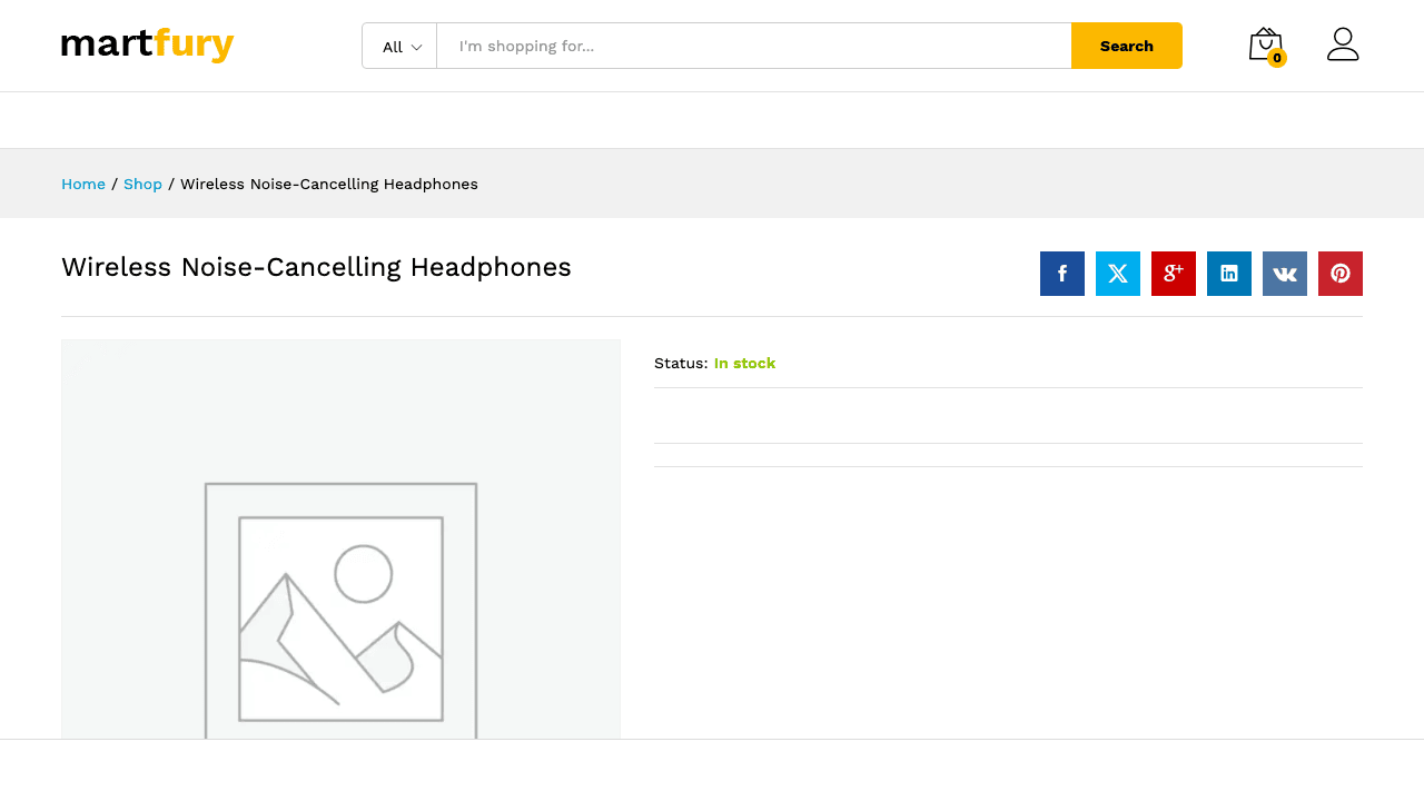 A product page on the Martfury theme Martfury single product page layout