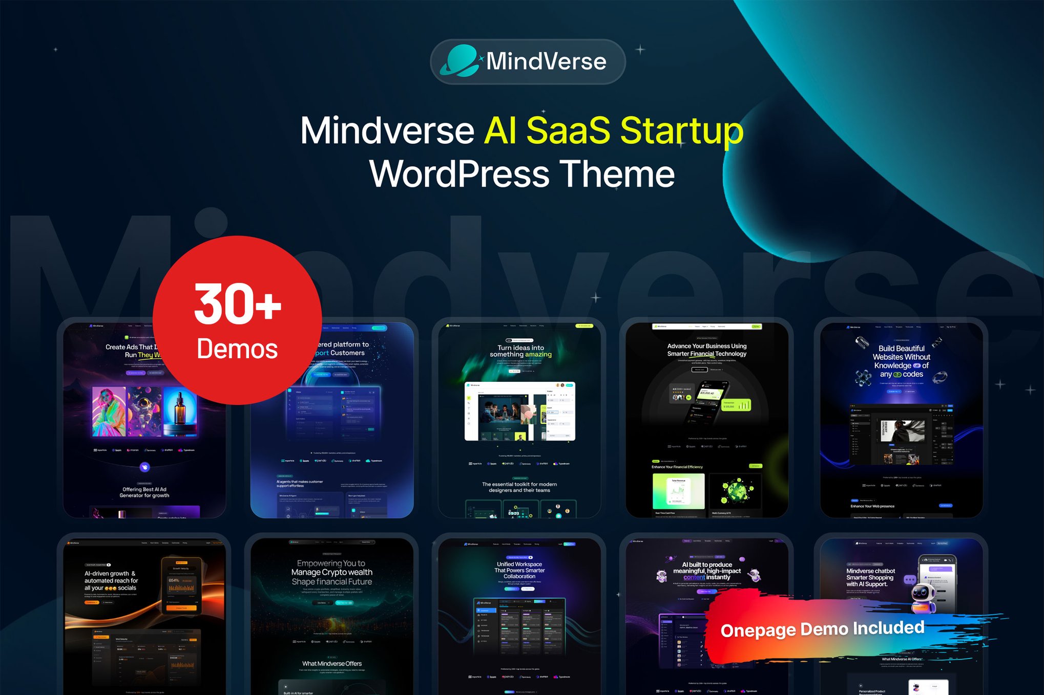 Mindverse - SaaS & AI Startup WordPress Theme 1.0.0