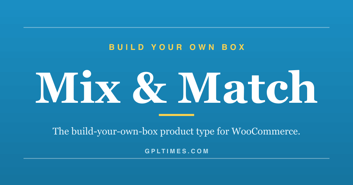 WooCommerce Mix and Match build-your-own-box products