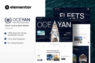 Oceyan - Yacht Club & Boat Rental Elementor Template Kit