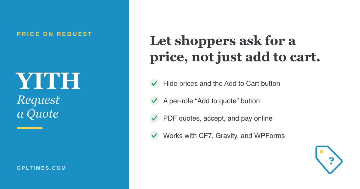 YITH WooCommerce Request a Quote for WordPress