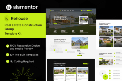 Rehouse - Real Estate & Construction Group Elementor Template Kit