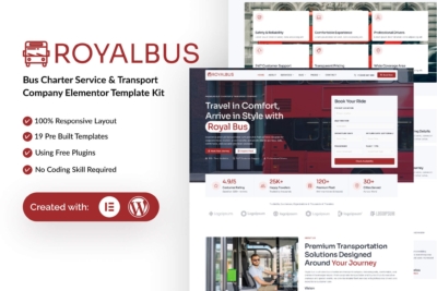 RoyalBus - Bus Charter Service & Transport Company Elementor Template Kit