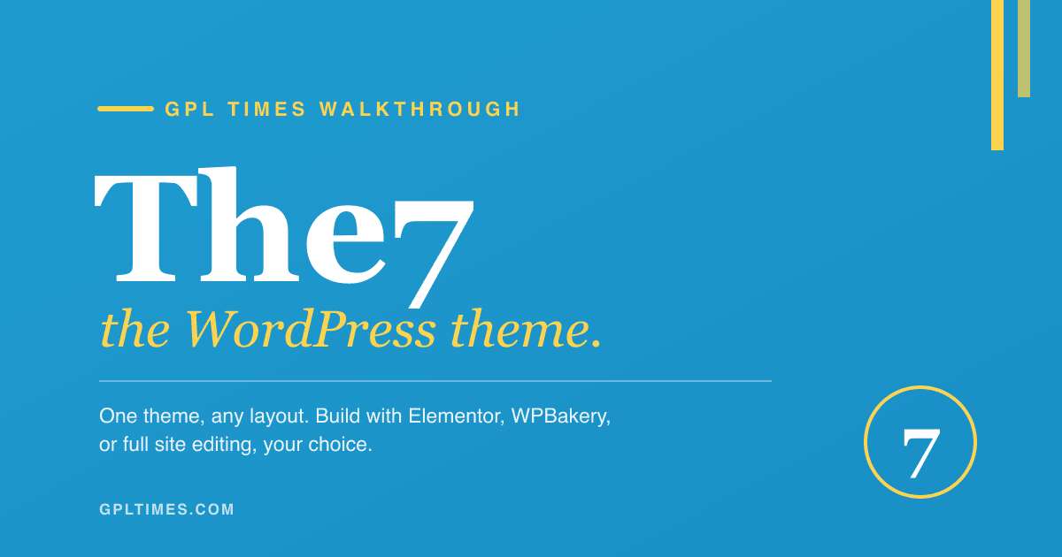 The7 multipurpose WordPress theme