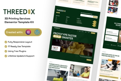 Threedix - 3D Printing Services Elementor Template Kit