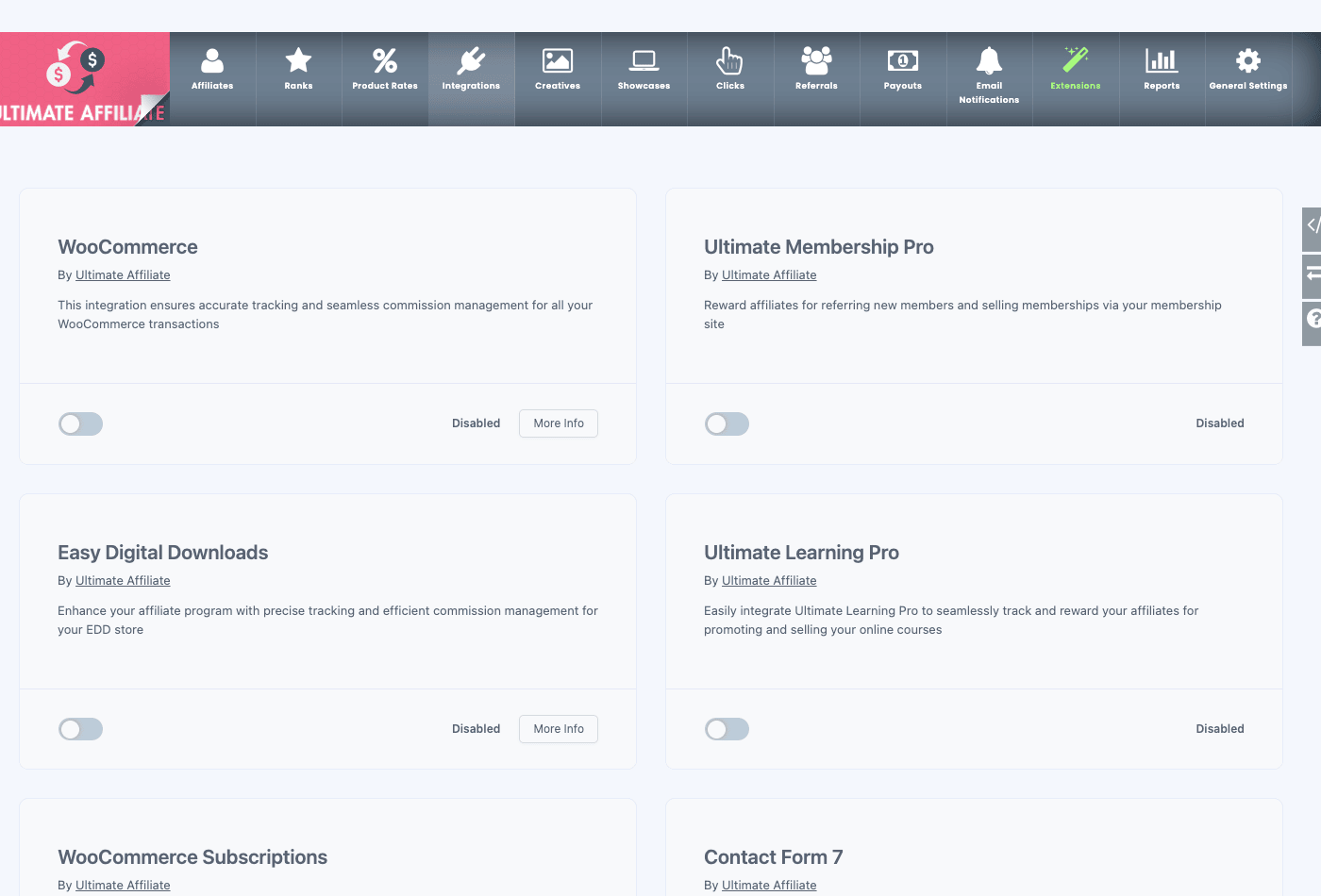 Ultimate Affiliate Pro integrations for WooCommerce, EDD, Ultimate Membership Pro and more